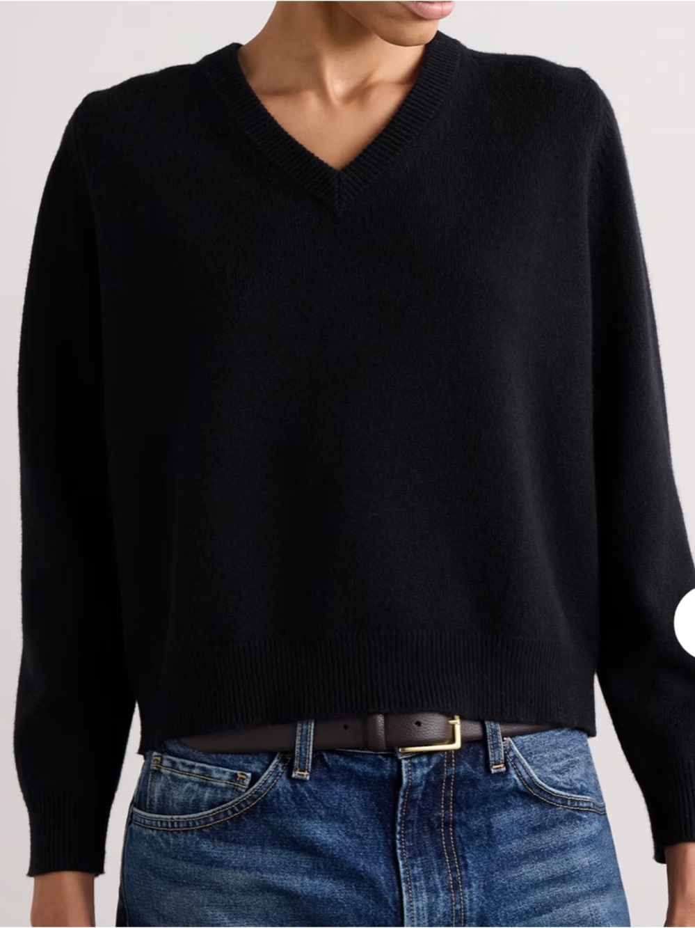 Nili Lotan Priya Cashmere V-Neck Sweater Midnight Blue size XS